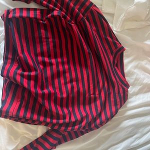 Black and red long sleeve sweater